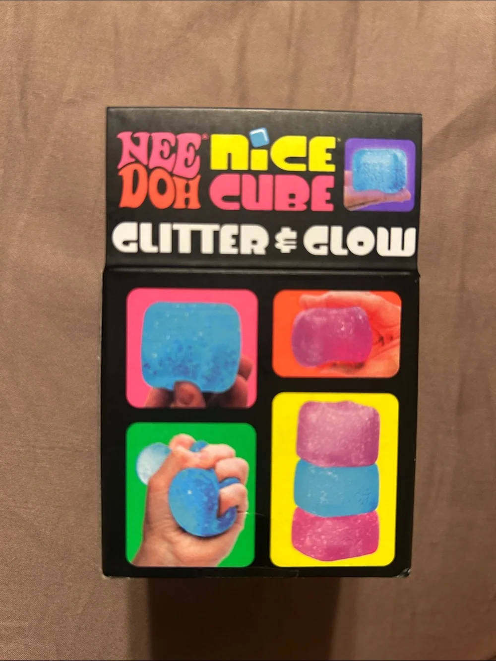 New Nice Cube Glitter & Glow Super Solid Squish - Blue ()